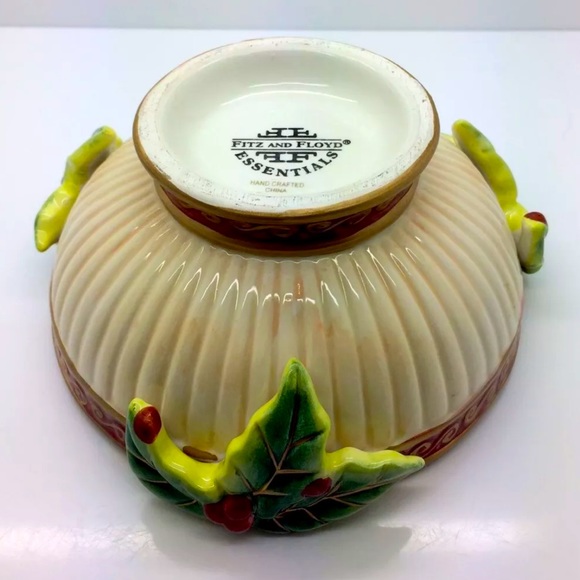 FITZ FLOYD Christmas Kitten Bowl Candy Dish Rare!! - Picture 11 of 13